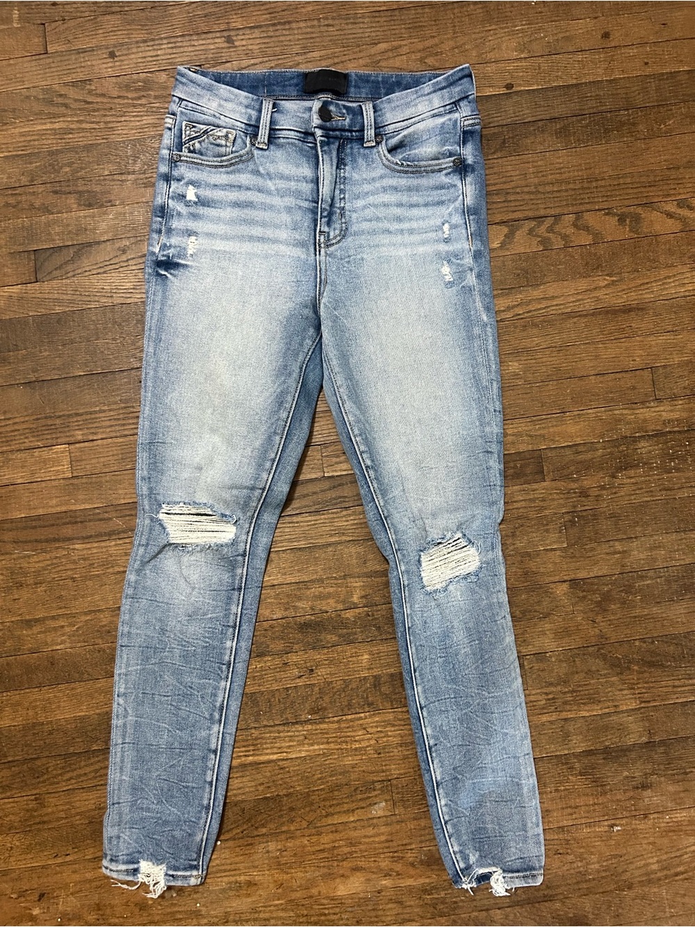 Buckle Black Fit 75 High Rise Light Wash Distressed Women's Ankle Skinny Jeans